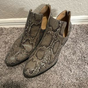 Snake skin look booties